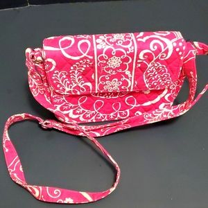 Vera Bradley Pink and White Shoulder Bag